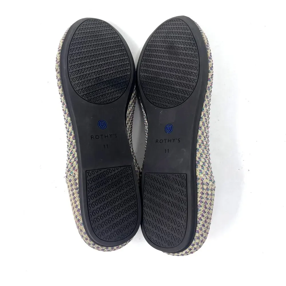 Rothys The Loafer Women's 11 Limited Edition Multi Metallic Flat Needs‎ Insole